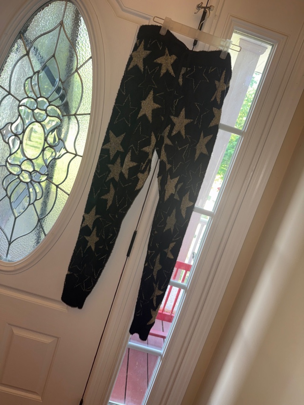 PJ Salvage Black Sweater with Gold Star Motif